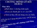 Bài giảng Chương trình gỡ rối Debug