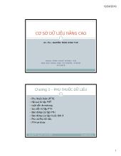 Bài giảng Cơ sở dữ liệu nâng cao - Nguyễn Trần Minh Thư