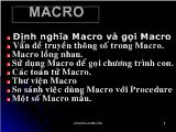 Bài giảng Định nghĩa Macro