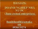 Bài giảng Doanh nghiệp nhà nước