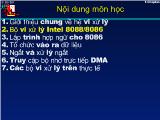 Bài giảng Giới thiệu chung về hệ vi xử lý
