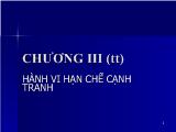 Bài giảng Hành vi hạn chế cạnh tranh