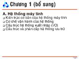 Bài giảng Hệ thống máy tính