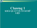 Bài giảng Khái quát về cơ sở dữ liệu