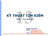 Bài giảng Kỹ thuật tìm kiếm