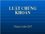 Bài giảng Luật chứng khoán