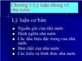 Bài giảng Lý luận chung về nhà nước