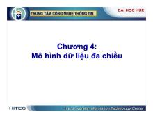 Bài giảng Mô hình dữ liệu đa chiều