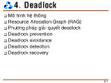 Bài giảng Mô hình hệ thống Deadlock