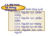 Bài giảng Mô hình hệ thống thông tin tổng quát