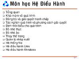 Bài giảng môn học Hệ điều hành