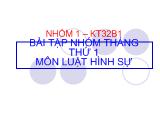 Bài giảng môn Luật hình sự