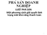 Bài giảng Phá sản doanh nghiệp