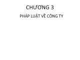 Bài giảng Pháp luật về công ty