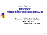 Bài giảng Pháp luật về hợp đồng trong kinh doanh