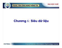 Bài giảng Siêu dữ liệu