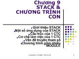 Bài giảng Stack và chương trình con