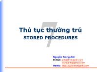 Bài giảng Thủ tục thường trú