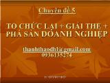 Bài giảng Tổ chức lại, giải thể, phá sản doanh nghiệp