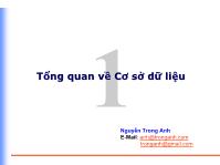 Bài giảng Tổng quan về cơ sở dữ liệu - Nguyễn Trong Anh