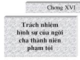 Bài giảng Trách nhiệm hình sự của người cha thành niên phạm tội