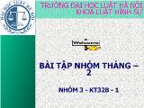 Bài tập hình sự số 2