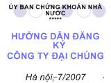 Hướng dẫn đăng ký công ty đại chúng