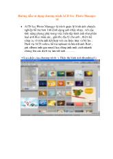 Hướng dẫn sử dụng chương trình ACD See Photo Manager 14