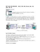 Kết nối vào Oracle: Cấu hình Server side cho phép kết nối