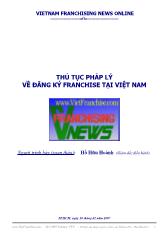 Tài liệu Thủ tục pháp lý về đăng ký Franchise tại Việt Nam