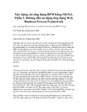 Xây dựng các ứng dụng BPM bằng FileNet phần 3: Hướng dẫn sử dụng ứng dụng Web Business Process Framework
