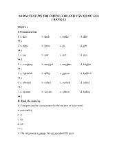 60 bài test ôn thi chứng chỉ Anh văn quốc gia ( bằng C)