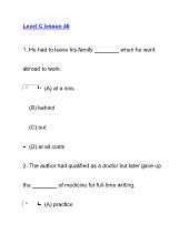 Bài 46 tiếng Anh trình độ C- Level C lesson 46