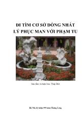 Chuyên đề Đi tìm cơ sở đồng nhất lý phục man với phạm tu