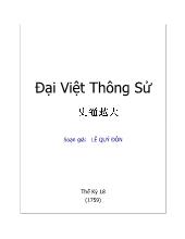 Cuốn sách Đại Việt Thông Sử