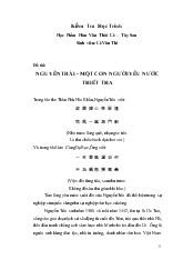 Đề tài Nguyễn trãi - Một con người yêu nước thiết tha