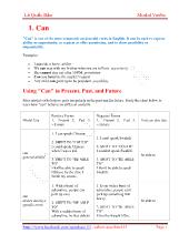 Modal verb- Động từ phương thức