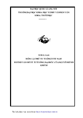 Tiểu luận Lịch sử tư tưởng Việt Nam một số vấn đề về tư tưởng đạo đức của nguyễn bỉnh khiêm