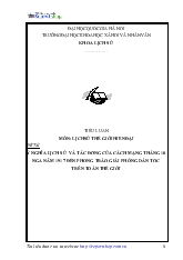 Tiểu luận Ý nghĩa lịch sử và tác động của cách mạng tháng 10 nga năm 1917 đến phong trào giải phóng dân tộc trên toàn thế giới