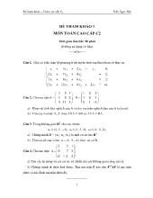 Bộ đề tham khảo môn toán cao cấp