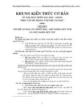 Khung kiến thức cơ bản ôn tập Triết học Mác - Lênin
