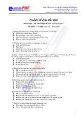 Ngân hàng đề thi Hệ thống thông tin quản lý