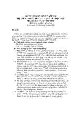 Bộ đề thi liên thông ngành kế toán tổng hơp