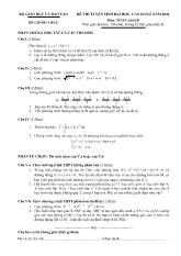 Bộ đề thi và đáp án Môn Toán Kỳ thi Đại học, Cao đẳng khối D từ năm 2002 - 2010