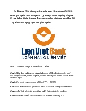 Dạng đề thi tuyển dụng vào ngân hàng Lienvietbank