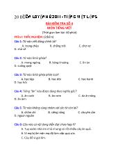 20 đề ôn luyện hè 2011 môn tiếng Việt lớp 5 - Bài kiểm tra số 4