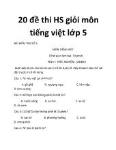 20 đề thi học sinh giỏi môn tiếng Việt lớp 5