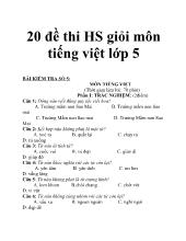 20 đề thi học sinh giỏi môn tiếng Việt lớp 5 - Bài kiểm tra số 5
