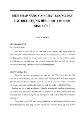 Biện pháp nâng cao chất lượng dạy các biểu tượng hình học cho học sinh lớp 1