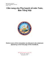 Cẩm nang cho phụ huynh về môn toán, bản tiếng việt